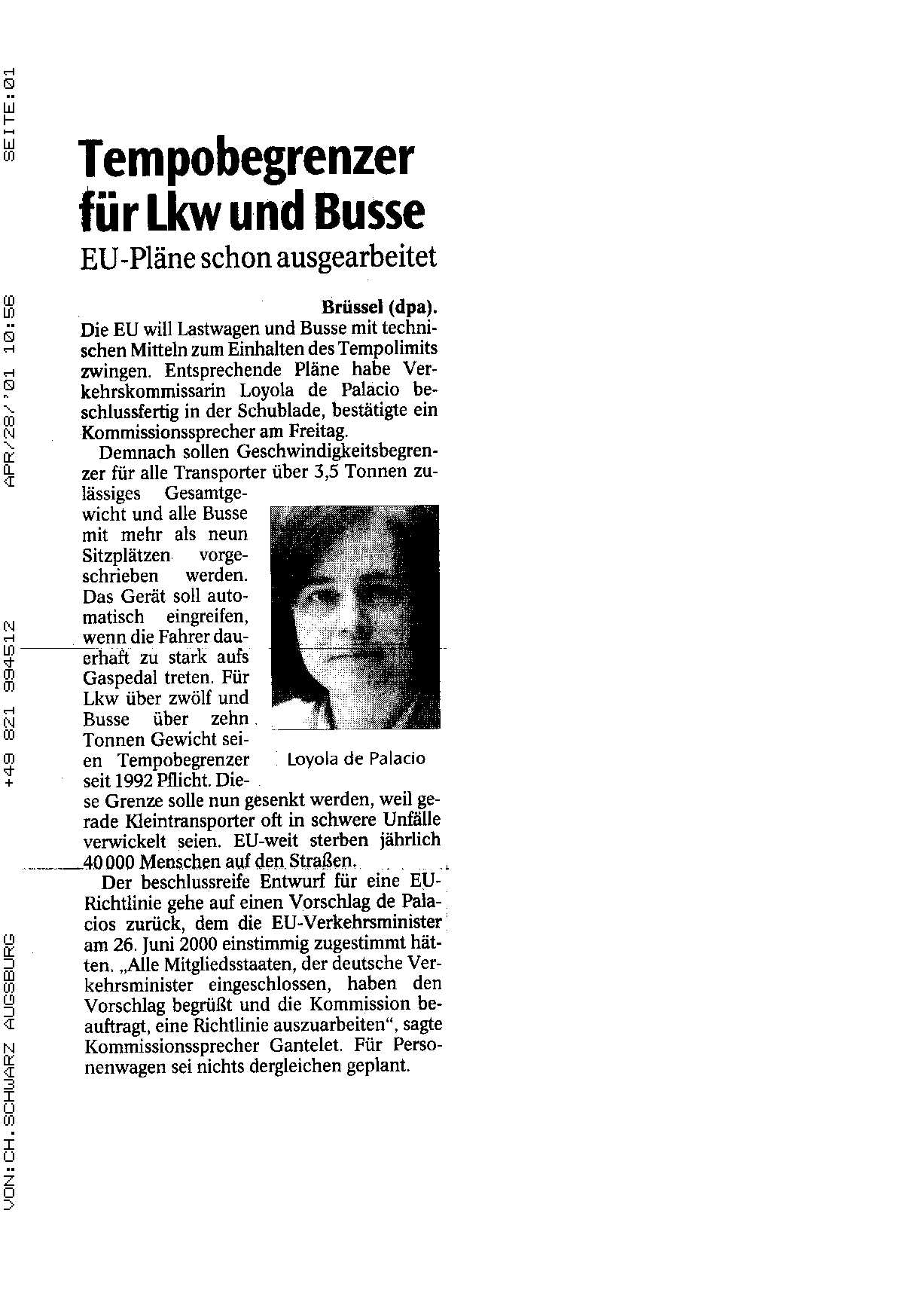 Tempobegrenzer für LKW und BUSSE